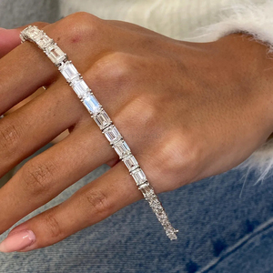 Round Cut Lab Grown Diamond Tennis Bracelet IGI Certified 10K 14K 18K Yellow White <b>Rose</b> <b>Gold</b> Luxury Wedding Jewelry Gift - Product Image 5