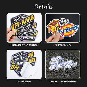 Pegatina Personalizada con Impresión UV, Resistente a la Intemperie, para Publicidad, Vinilo para Exteriores, Troquelada, Impermeable, con Código <span class=keywords><strong>QR</strong></span> - Product Image 2