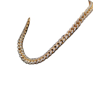 Personnalisé S925 Sterling Silver 10mm Large Stone Diamond Cuban Link Chain Exclusive Unisex Party Wear Necklace Moissanite Series - Product Image 1