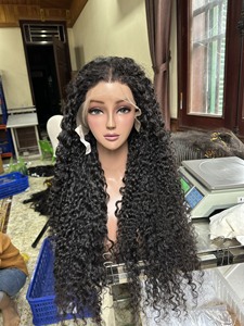 Perruque frontale en dentelle de cheveux vietnamiens bruts 12A, perruque de cheveux vietnamiens super doublement étirés, perruques bouclées birmanes brutes dentelle frontale de cheveux humains - Product Image 4