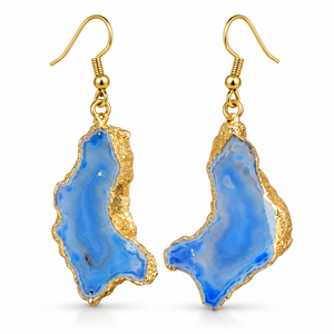 Piedra Druzy de Alta Calidad para la Fabricación de Aretes, Aretes de Latón Natural al por Mayor - Product Image 5