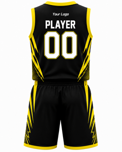 Ensemble de maillots de basket personnalisés Team Victory, sublimés, respirants, anti-transpiration, 100% polyester, courts, été, unisexe, adulte - Product Image 4