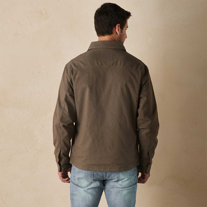 Best Selling Men's Winter <b>Canvas</b> <b>Jacket</b> Front Logo Brown Color Long Sleeve Windbreaker for Adult - Product Image 2