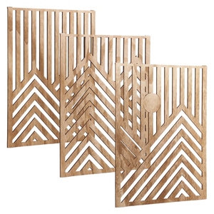 Modern Geometric Reclaimed Wood Handcrafted Hanging Wall Art Eco-friendly Birthday Decor for Living Room and Office - Product Image 3