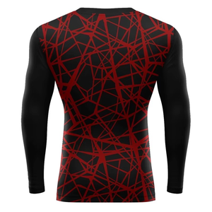 Rashguard personnalisé pour homme à manches longues en Spandex/Polyester, impression caoutchouc en relief, 220g, extensible, respirant, antibactérien, séchage rapide pour le fitness - Product Image 5