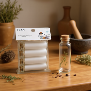 Bottiglia in Vetro ILAN 22mm X 70mm 15Ml con Tappo in Sughero per Conservazione - Product Image 3