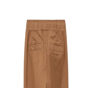 Pantalon chino marron pour garçons, coupe droite, style vintage, taille élastique réglable, en coton extensible, décontracté, coupe confortable - Product Image 2