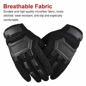 Guantes de Trabajo de Cuero Negros y Naranjas con Puño Elástico Antideslizante y Resistentes a la Abrasión, Guantes de Seguridad de Uso General - Product Image 2