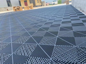 Colorful Interlocking Anti-Slip SPC <b>Plastic</b> Garage Floor Tiles with Graphic Design for Indoor Use in Car Detailing Shop Workshop - Product Image 4