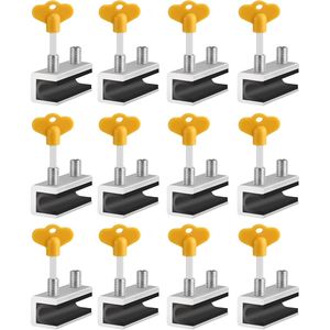 12 Set di Serrature di Sicurezza a Chiave per Finestre, Regolabili Verticalmente e Orizzontalmente, per Finestre e Porte Scorrevoli - Product Image 4
