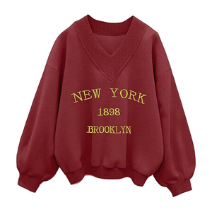 Sweat-shirts à demi-zip pour femmes, manches longues, col haut, doublure en polaire, mélange de coton doux, pull décontracté, streetwear - Product Image 2