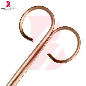 Ciseaux à cuticules de qualité supérieure, couleur or rose, en acier inoxydable, directement de l'usine. - Product Image 6