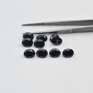อัญมณีทรงวงรีสีดำธรรมชาติ9X11มม. ที่ผ่านการปรับเทียบแล้วอัญมณีเกรด AAA ส่งฟรีจากอินเดีย - Product Image 1