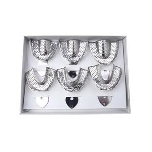 Plateau de détartrage dentaire en acier inoxydable, ensemble de 6 plateaux d'empreinte, instruments dentaires certifiés CE, qualité A+ Classe I - Product Image 6
