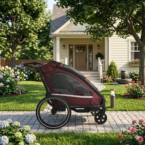 KS-200 Aluminum Bicycle Trailer with Independent Suspension and Foldable Lightweight Design for Baby for Outdoor Adventures - Product Image 1