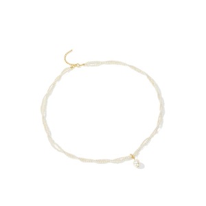 Collier en perles à double couche pour femmes, design de niche de luxe léger, chaîne enveloppante pour clavicule avec chaîne de pull - Product Image 5