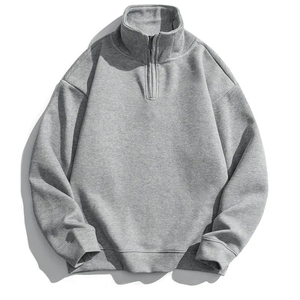 Nouvel Arrivage – Sweat-shirt à Demi-Zip en Polaire avec Col Montant, Veste Personnalisable avec Logo, Commande en Gros OEM, Vêtements de Sport Décontractés - Product Image 4