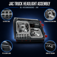 Ensemble de phares 4121200E5020XZ pour camion JAC 24V, double chambre LED DRL, équivalent OEM, ensemble de phares JAC série N 24V