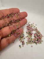 Pierres précieuses de tourmaline naturelle de qualité supérieure, multicolores, facettées, de 3 à 3,5 mm, taille brillant ronde, pour bracelets, motifs ovales, en promotion