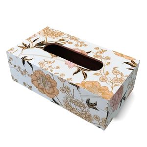 Luxury Modern Printed Wooden <b>Tissue</b> Box & Napkin Organizer with Floral Bird <b>Pattern</b> Durable for Home Dining Room - Product Image 4