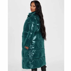 Vestes matelassées d'hiver pour femmes de qualité supérieure, à manches longues, avec broderie et doublure en laine - Coupe ajustée respirante personnalisée - Product Image 2