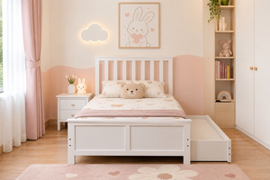 US <b>pine</b> plywood kids <b>bed</b> Durable safe children <b>bed</b> Simple design multiple colors Convertible <b>bed</b> for kids - Product Image 5