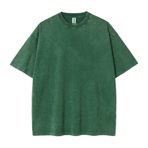 Camisetas Casuales de Manga Corta para Hombre, Corte Holgado, Lavado Ácido, 100% Algodón Jersey, Tela de 260g, Secado Rápido, Transpirable, Camiseta de Verano - Product Image 5