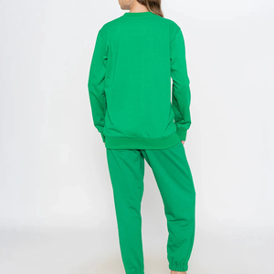 Womens 2-Piece Fleece Windproof Sweatsuit Matching Lounge Set Winter Outfit Fashion Clothing <b>Crewneck</b> Track Suit Casual - Product Image 2
