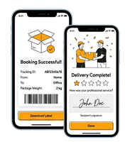 Application de ramassage et de livraison aux prix les plus bas avec fonction personnalisée disponible à la vente par les exportateurs indiens