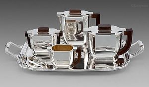 Decorative coffee pot luxury lifestyle decor polished chrome <b>tea</b> <b>set</b> black handle <b>tea</b> kettle premium dining collection chic - Product Image 2