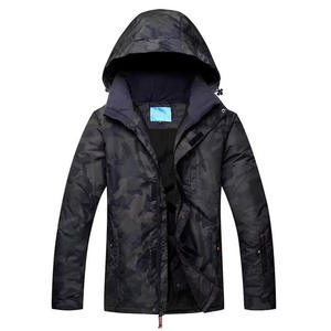 Chaqueta de Esquí para Hombre, con Capucha, Estampada, Azul Marino, Transpirable, Impermeable 10,000mm, Aislamiento Sintético, Cierre de Cremallera, Material Tex - Product Image 4