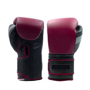 Gants de boxe unisexes personnalisés de haute qualité en cuir PU respirant, anti-humidité, avec fermeture auto-agrippante pour l'entraînement en extérieur - Product Image 1