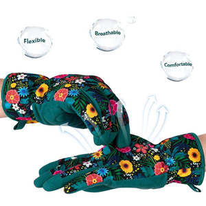 Guantes de trabajo para jardinería, protectores para las manos, cómodos, transpirables, con revestimiento de cuero, diseño único y sencillo, a precio económico. - Product Image 3