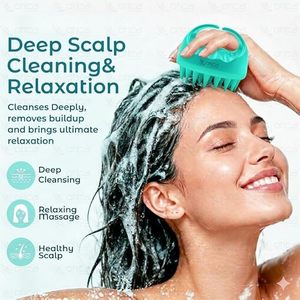 OTICA Soft Silicone Scalp Massager Shampoo <b>Brush</b> Hair Scalp Scrubber for Deep Cleansing, Oil Massage, Wet & Dry Use for scalp - Product Image 3