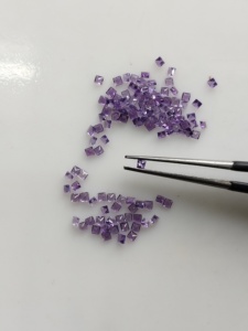 Piedras Preciosas Sueltas de Amatista Africana Natural, Corte Princesa Cuadrado de 1.5MM, para Joyería - Product Image 4