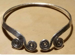 Handcrafted Ethnic Brass Choker Necklace Vintage Style <b>Adjustable</b> Open Torque Bangle Jewelry - Product Image 5