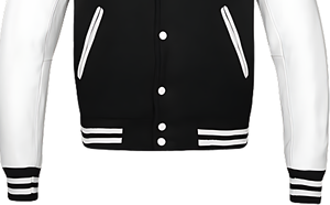 Blouson universitaire classique OEM : Combinaison durable laine et toile, fermeture à boutons-pression, broderie logo personnalisée, col montant, coupe-vent hiver 2026 - Product Image 2