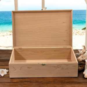 Handmade Sustainable Solid Wooden Jewelry <b>Box</b> with Lid Classic Custom <b>Keepsake</b> Organizer for Jewelry - Product Image 1
