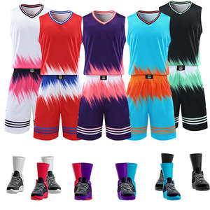 High Quality <b>Basketball</b> Set <b>for</b> Adults Youth <b>Kids</b> <b>Basketball</b> Shirts and Shorts Uniform Set with Custom Logo - Product Image 2