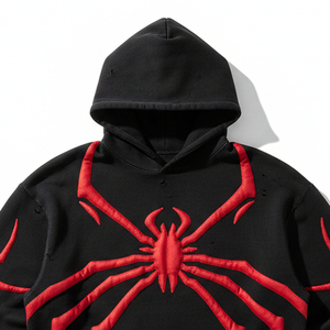 Sudadera con Capucha OEM ODM con Pedrería para Hombre, Chándal Personalizado con Logo, Fabricante de Ropa Urbana de Forro Polar Grueso al por Mayor - Product Image 3
