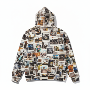 <b>Men's</b> Printed Patchwork Hoodie Regular Fit Casual Knitted Sweatshirt Autumn Style - Product Image 4