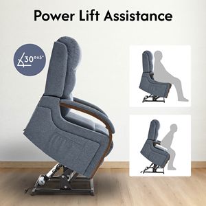 Poltrona Reclinabile Elettrica a Doppio Motore con Funzioni di Massaggio e Riscaldamento, Rivestimento in Velluto Egiziano per Anziani - Product Image 5