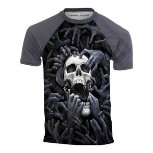 Best Wholesale Custom Digital Print Anti-Bacterial Spandex/Polyester MMA Rash Guard for Men's Short Sleeve Surfing <b>T</b>-Shirt BJJ - Product Image 2