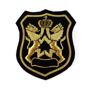 Best Quality Handmade Embroidery Custom Hand Made Embroidery Twill Fabric Badge Uniforms Bullion Blazer Embroidered Badge 2026 - Product Image 6