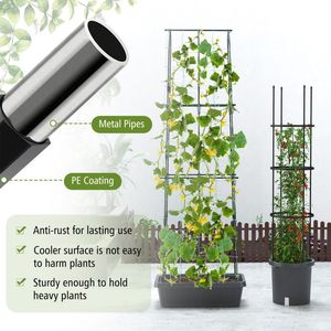 Paquete de 2 Macetas y Jardineras con Soporte para Cosecha de Pepinos y Tomates - Product Image 4