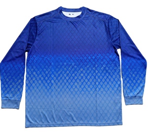 เสื้อตกปลาแขนยาวผ้าโพลีเอสเตอร์แห้งเร็วป้องกันแสงแดด UV เสื้อยืดกีฬาพิมพ์ซับลิเมชันกันน้ำ - Product Image 1