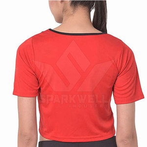 Camiseta Corta Elegante, Tejido Transpirable, Manga Corta, Cuello Redondo, Diseñada para Estilo Urbano y Uso Diario - Product Image 3