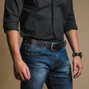 3.4cm Genuine Cow Leather <b>Belt</b> <b>Snake</b> Style Viper Pattern Men's <b>Belt</b> Wholesale Manufactured in Bangladesh - Product Image 5
