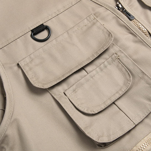 Chaleco Cargo Transpirable Informal para Hombre con Múltiples Bolsillos, Chaleco Cargo de Alta Calidad con Cierre para Hombre - Product Image 6