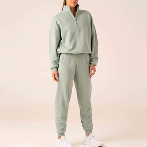 Conjunto de Dos Piezas de Moda Primavera para Mujer, Chaqueta con Cremallera de Manga Larga y Bloques de Color, y Leggings Ajustados - Product Image 3